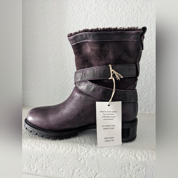 Ross & Snow Emilina SP Shearling Boots Frosted Winter Plum Size 8 NWOT - Picture 4 of 12